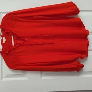 Red blouse